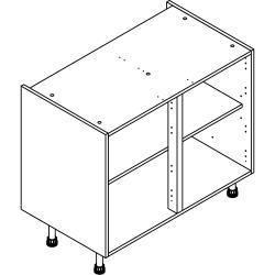 1000mm Double Door Base Unit - Easy Flat Pack