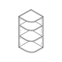 300mm Wide - CURVED Corner Wall Cabinet - Easy Flat Pack